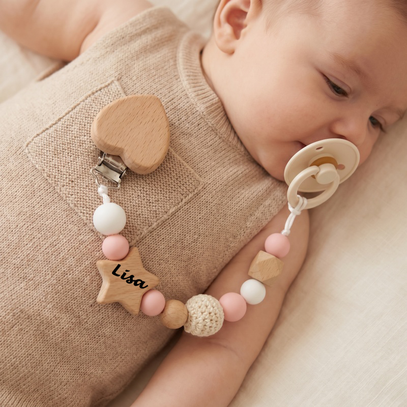Baby Teethers - Personalized Baby Pacifier Clip Chain Custom