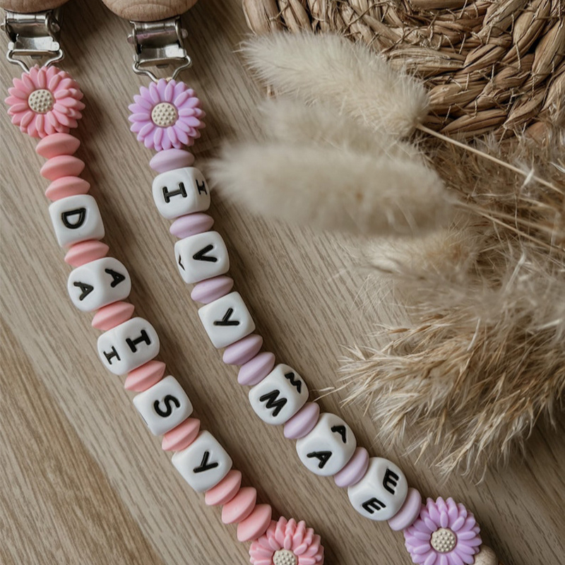 Baby Teethers - Baby Personalized Name Pacifier Clips Nipple