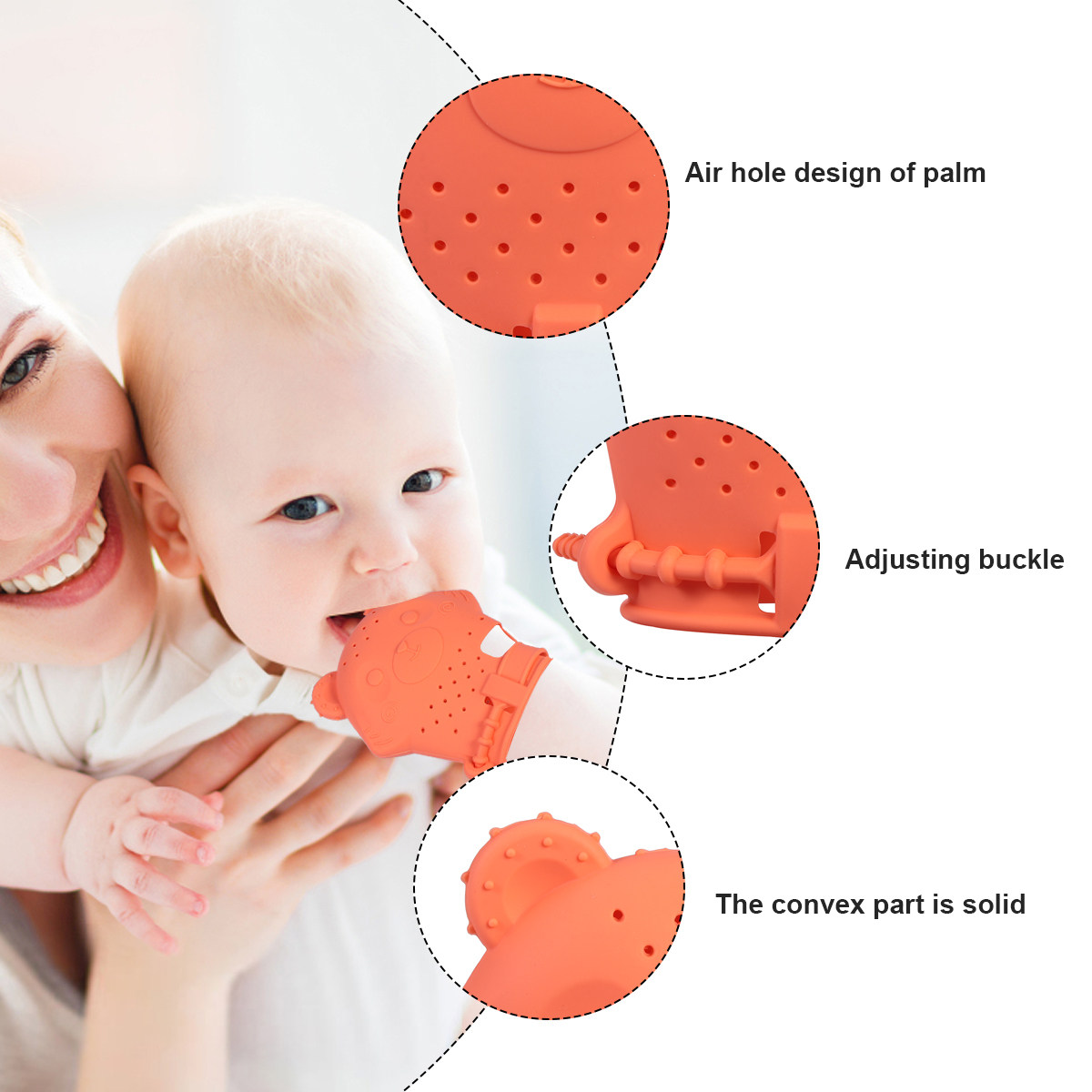 Silicone Baby Teether Glove Mi - Teething Mitten Baby incelemesi ve fiyatı