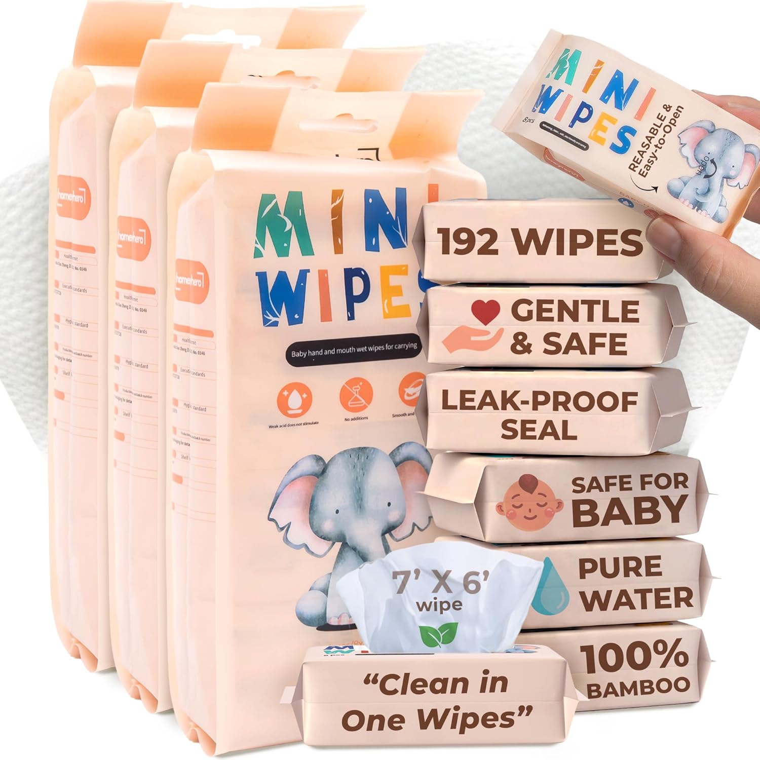 24 Pack Travel Baby Wipes, 192 - Baby Products In incelemesi ve fiyatı